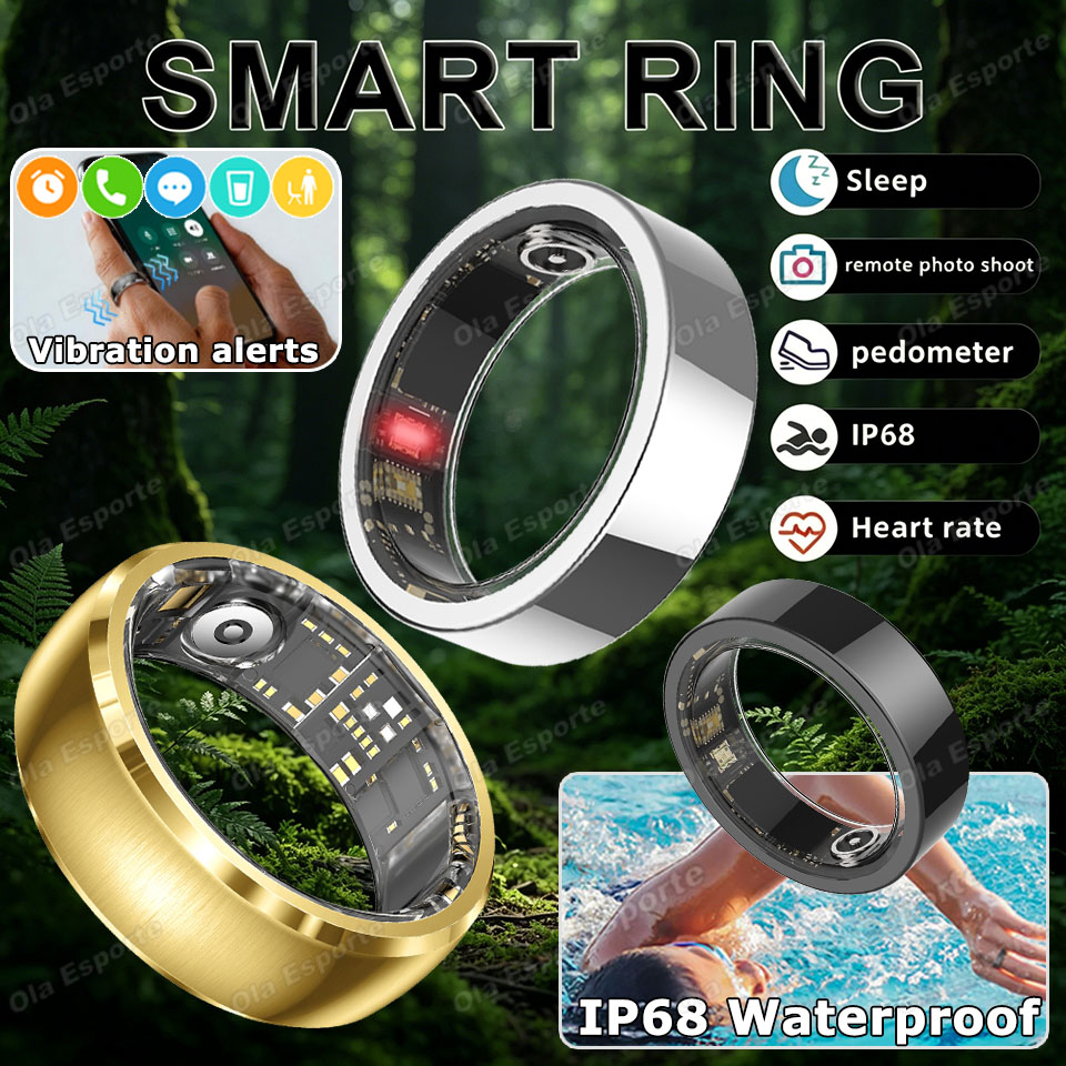 Blood Pressure Monitor - Upgraded Vibration Reminder Smart Ring Waterproof