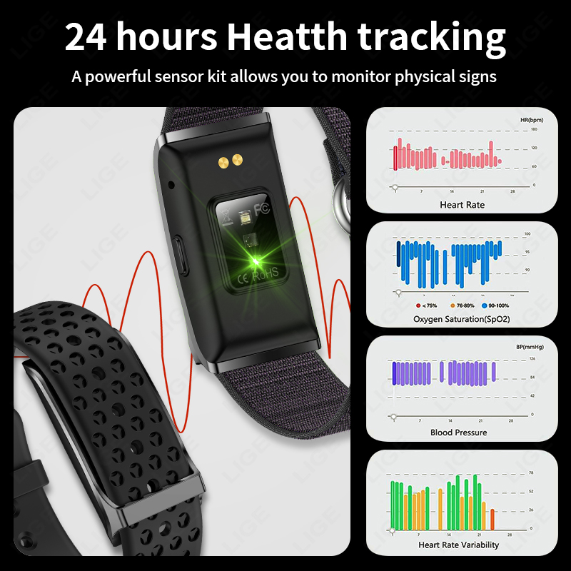 LIGE 100+ Sport Fitness Tracke - Blood Pressure Monitor 评论和价格