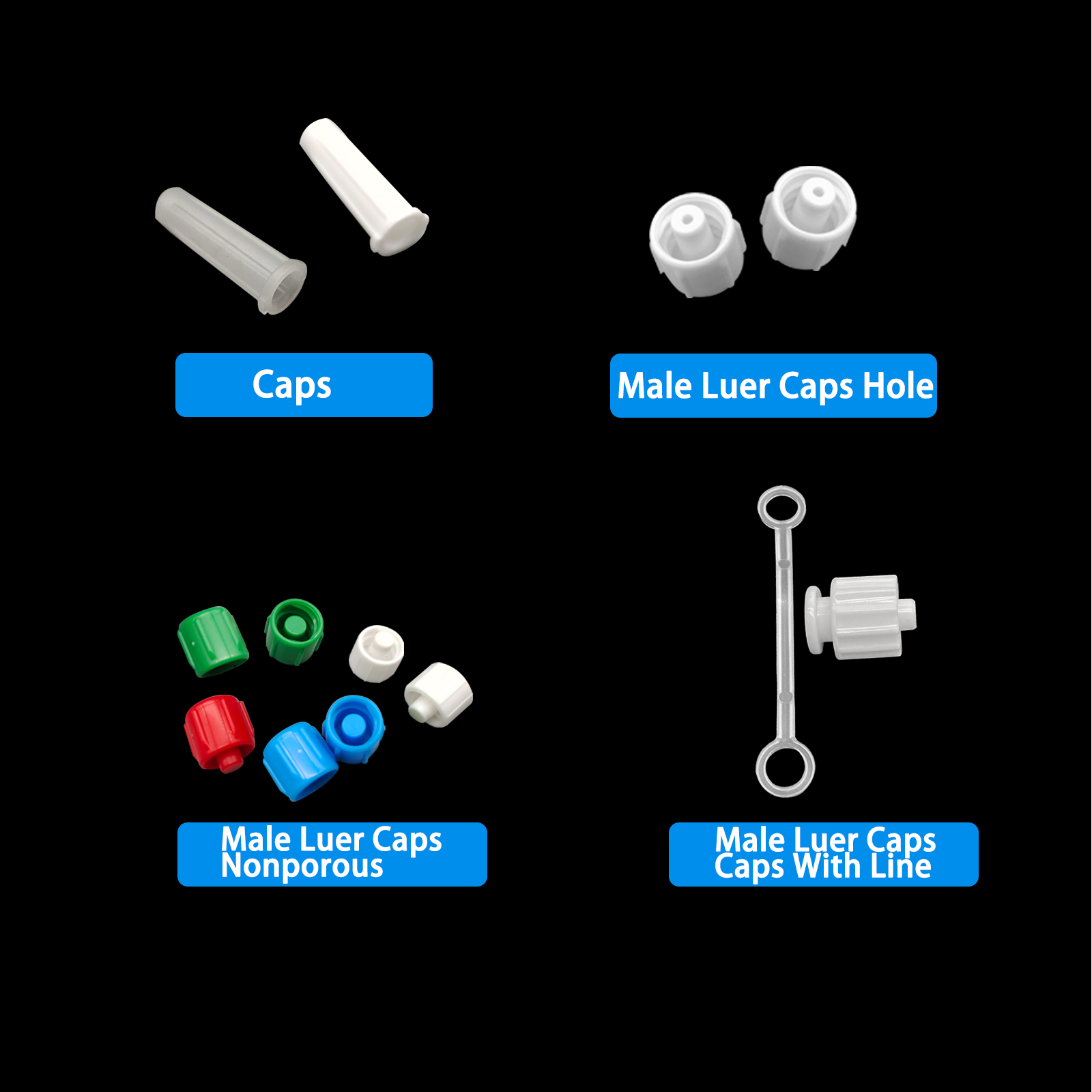 500pcs Male Luer Caps Hole for - Medical Lab Usa 评论和价格