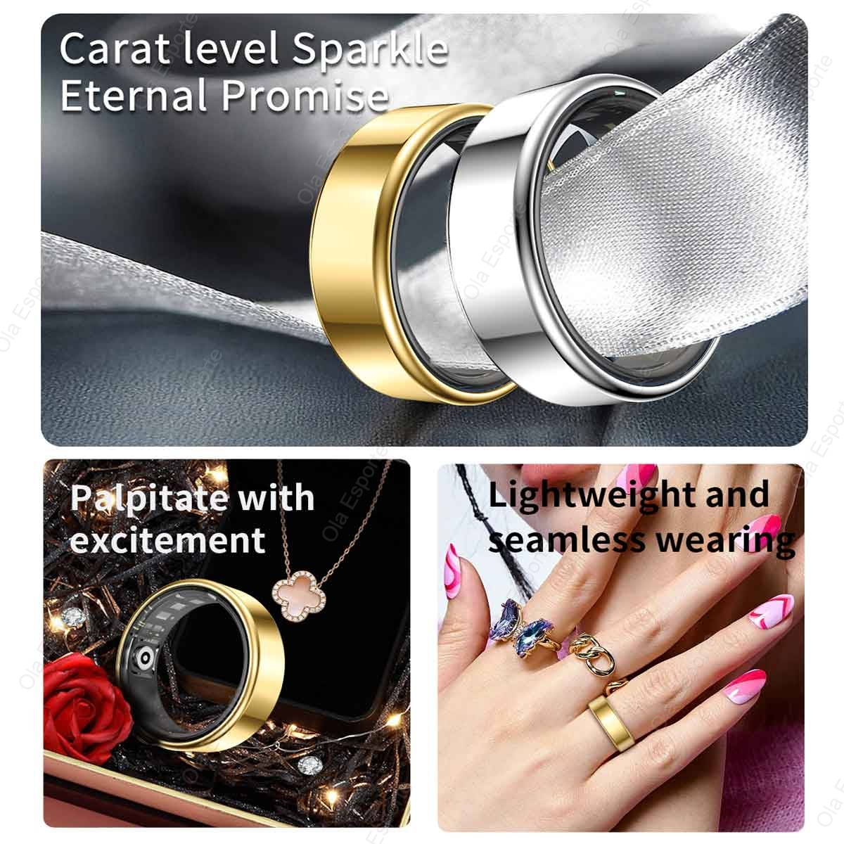 Titanium Alloy Smart Ring, Hea - Blood Pressure Monitor 评论和价格